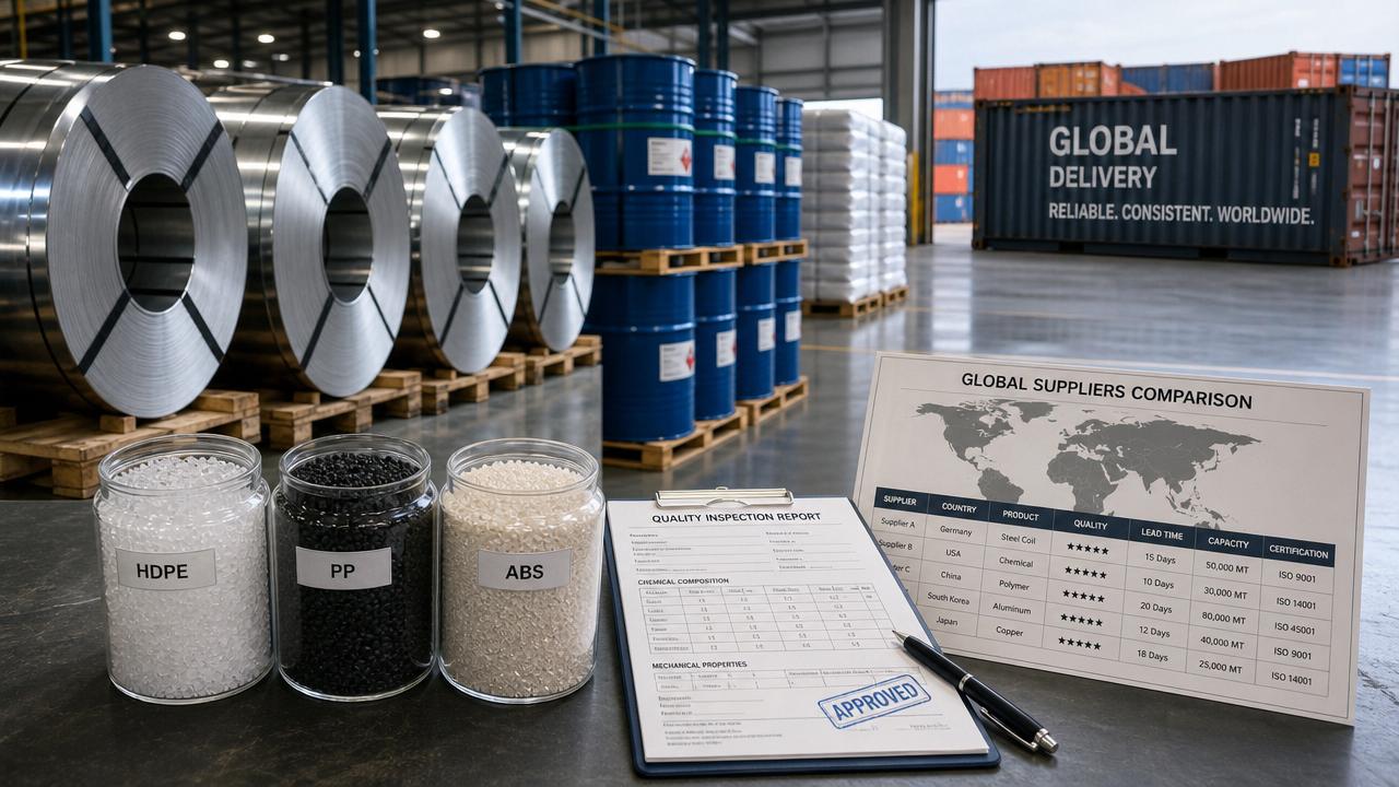 How to compare industrial raw materials global suppliers