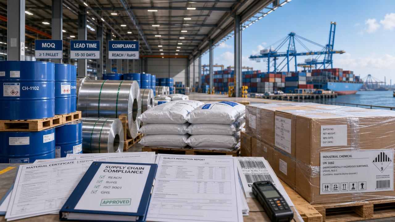 How to Evaluate Industrial Raw Materials Global Suppliers by Lead Time, MOQ, and Compliance