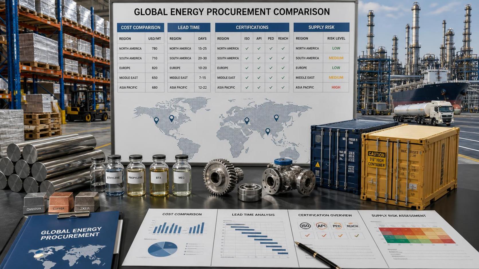global energy matrix for procurement: key cost factors and sourcing risks