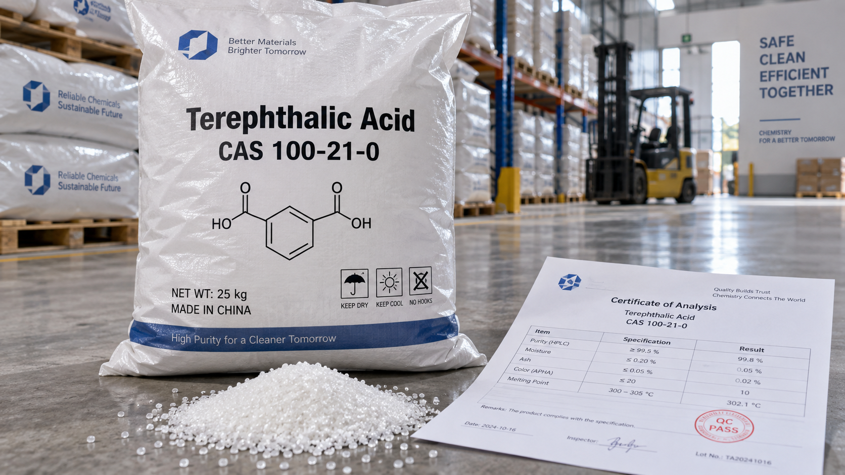 Terephthalic Acid CAS 100-21-0: The Technical Checks Behind Stable Polyester Supply