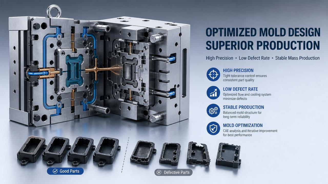 Mold design for injection molding that lowers scrap Mold design for injection molding that lowers scrap