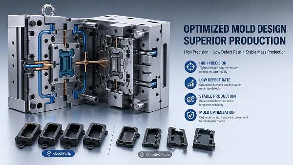 Mold design for injection molding that lowers scrap