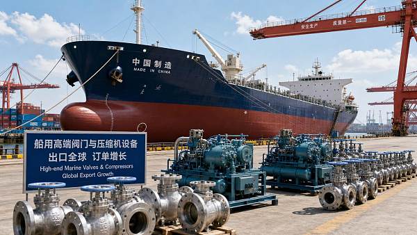 China Ship Exports Rise 22.2%, Lifting Valve and Compressor Orders