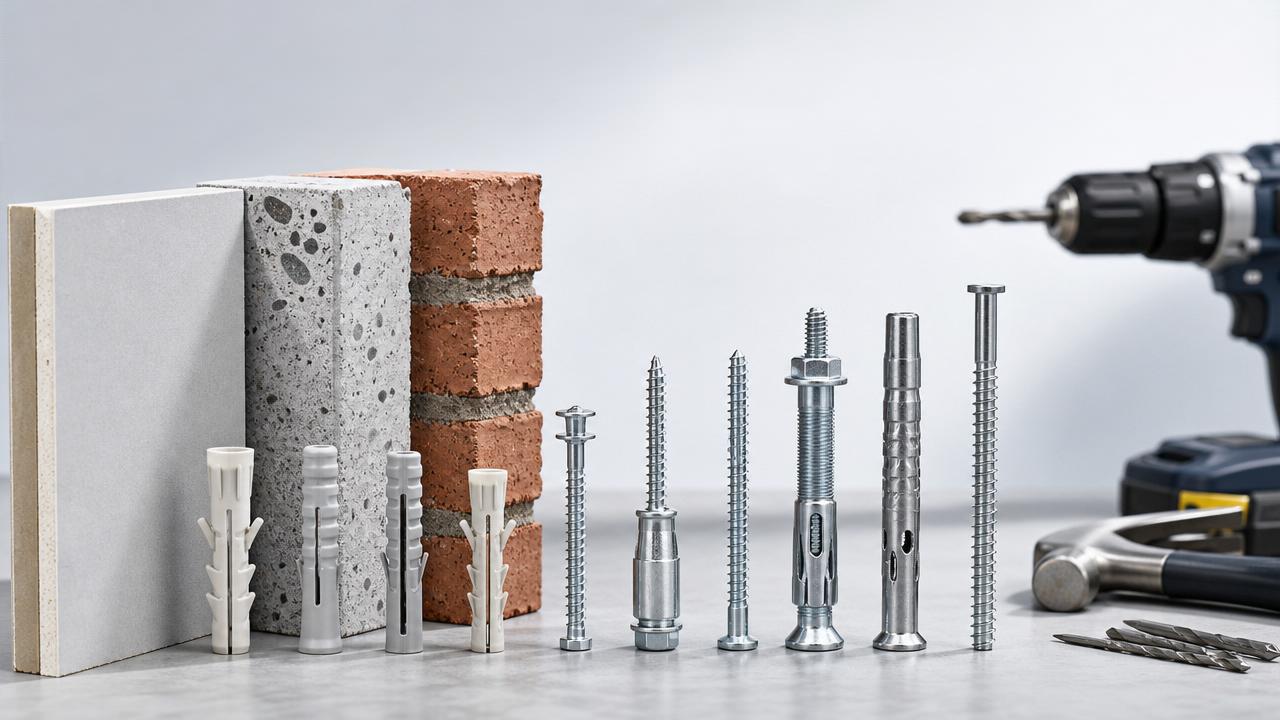 How to Choose Wall Anchors for Drywall, Concrete, and Brick