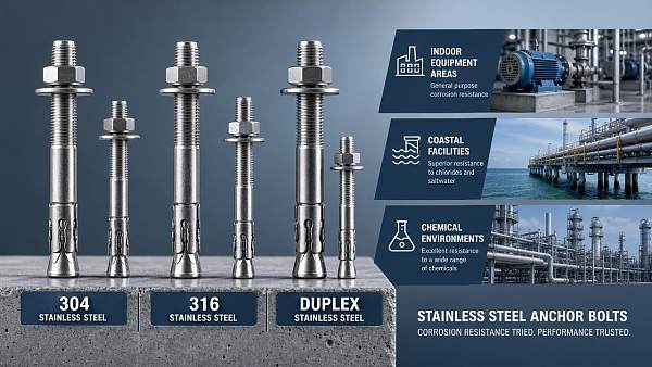 Stainless Steel Anchors: Grades, Corrosion Resistance, and Best Use Cases