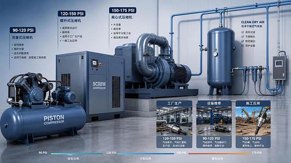 Air Compressors Explained: Types, Pressure Range, and Best Uses by Application