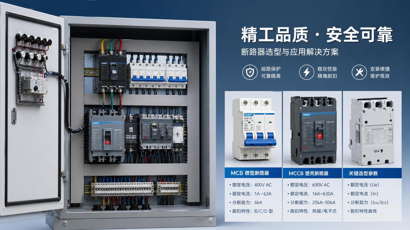 Circuit Breakers for Industrial Panels: How to Read Ratings and Avoid Misselection