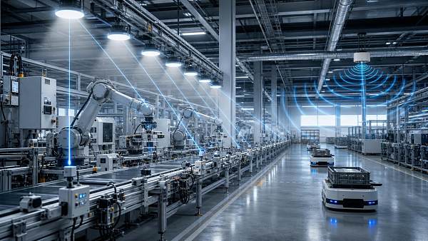 Visible Light Communication vs Wi-Fi in Industrial Sites