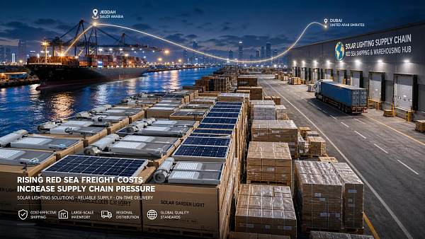Red Sea Freight Spike Lifts Middle East Solar Lighting Logistics Costs