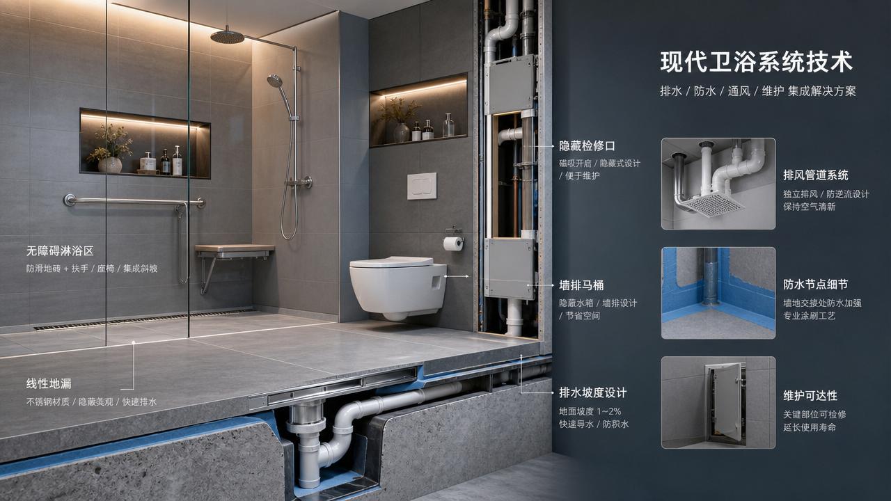 What bathroom system design mistakes cost the most later?