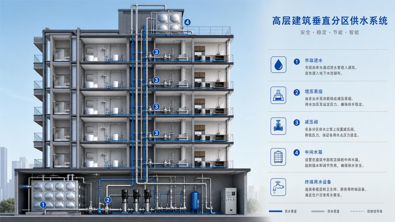 Hydraulic System Design for High-Rise Buildings: Key Pressure and Zoning Basics