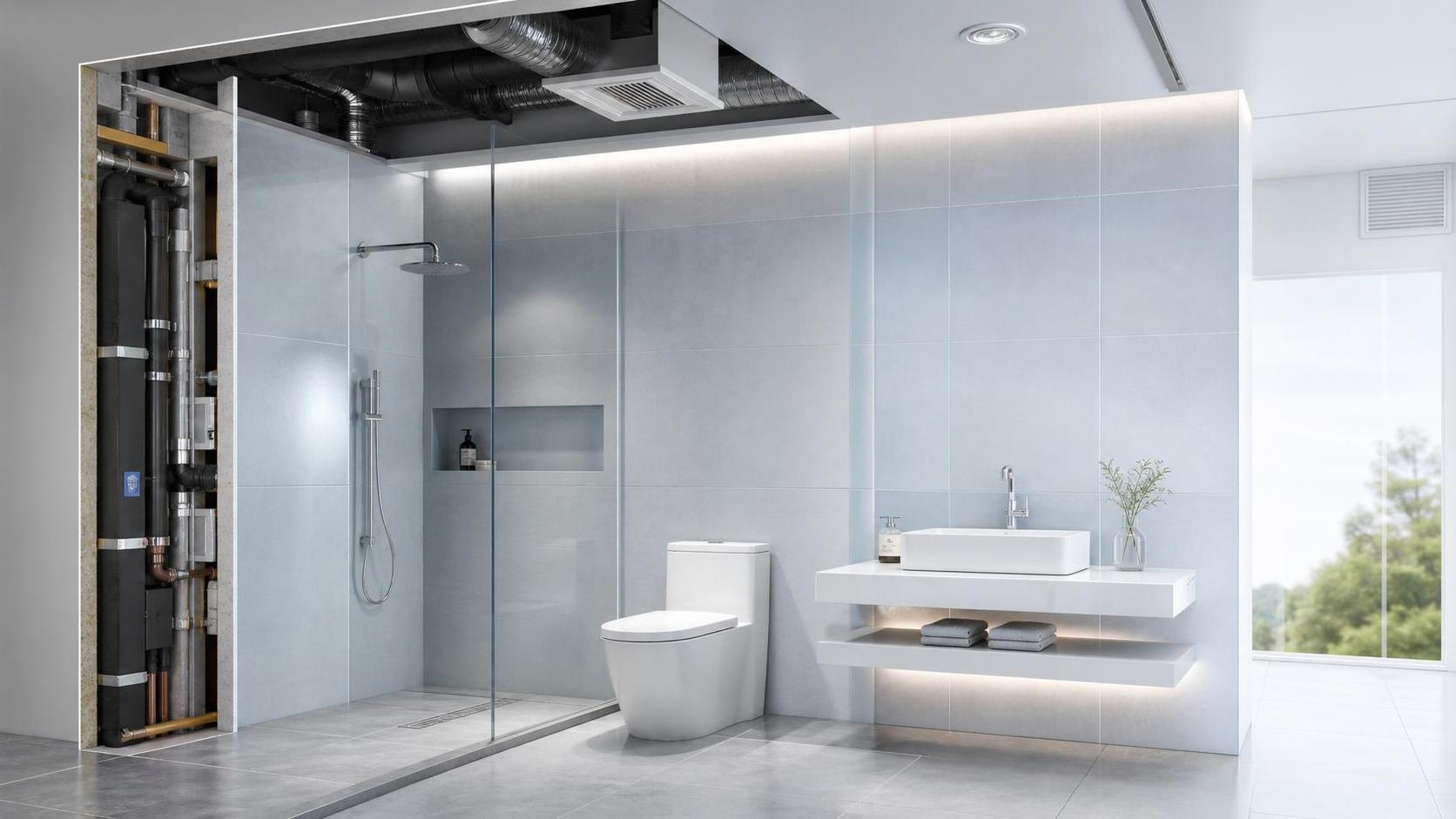 Energy-Saving Architecture in Bathrooms: Design Strategies for Lower Utility Use and Code Compliance
