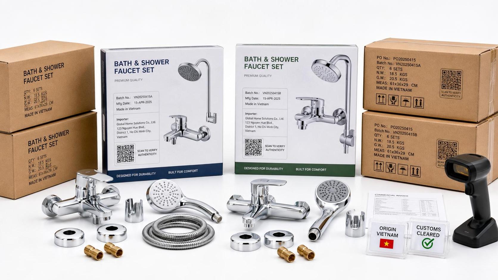 Vietnam Requires QR Traceability Labels for Imported Faucets and Showers