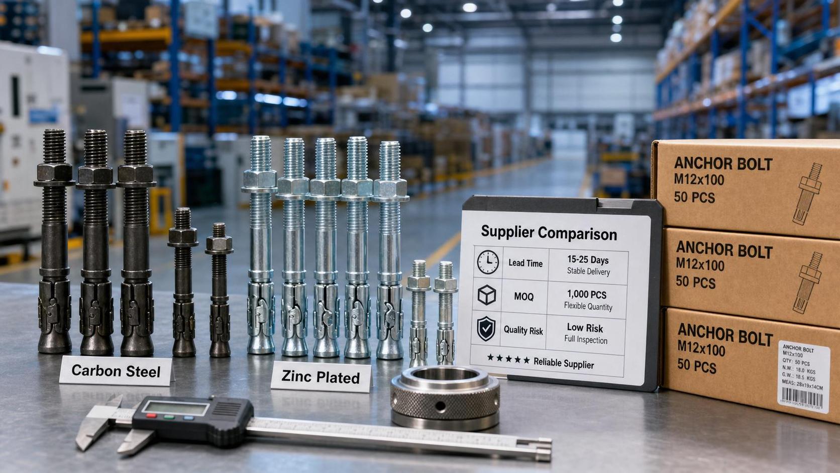 How to Compare Anchors Suppliers by Lead Time, MOQ, and Quality Risk
