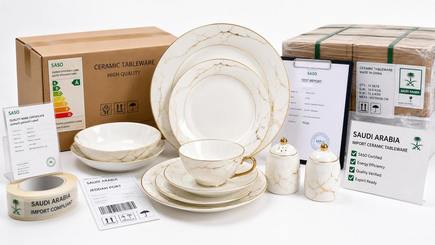 Saudi SASO Mandates Labels for Ceramic Tableware