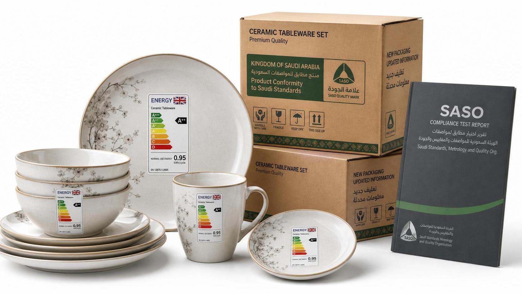 Saudi SASO Issues Ceramic Tableware Label Rules Effective June 28