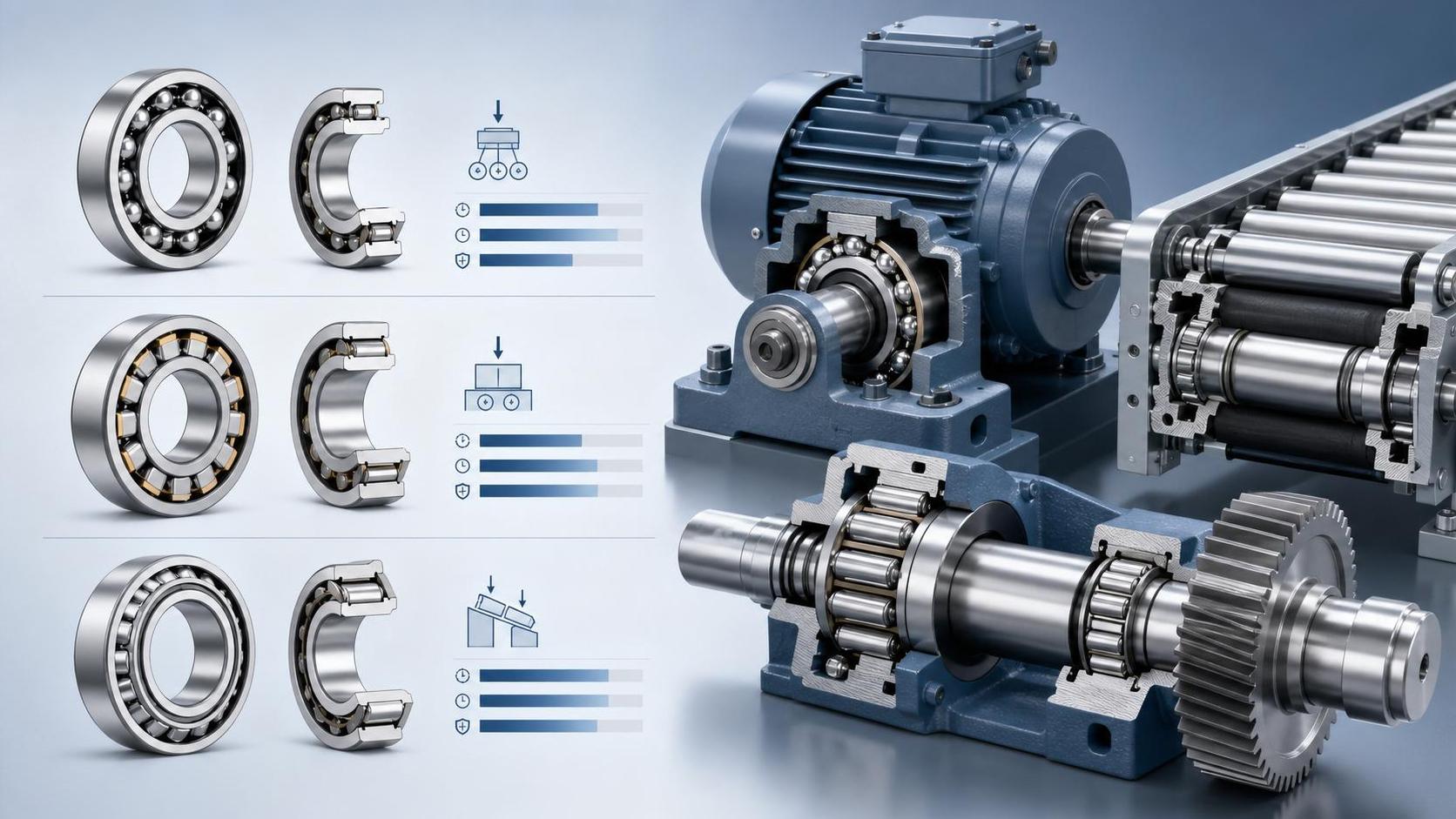 How to Compare Rolling Bearings for Machinery by Load, Speed, and Service Life