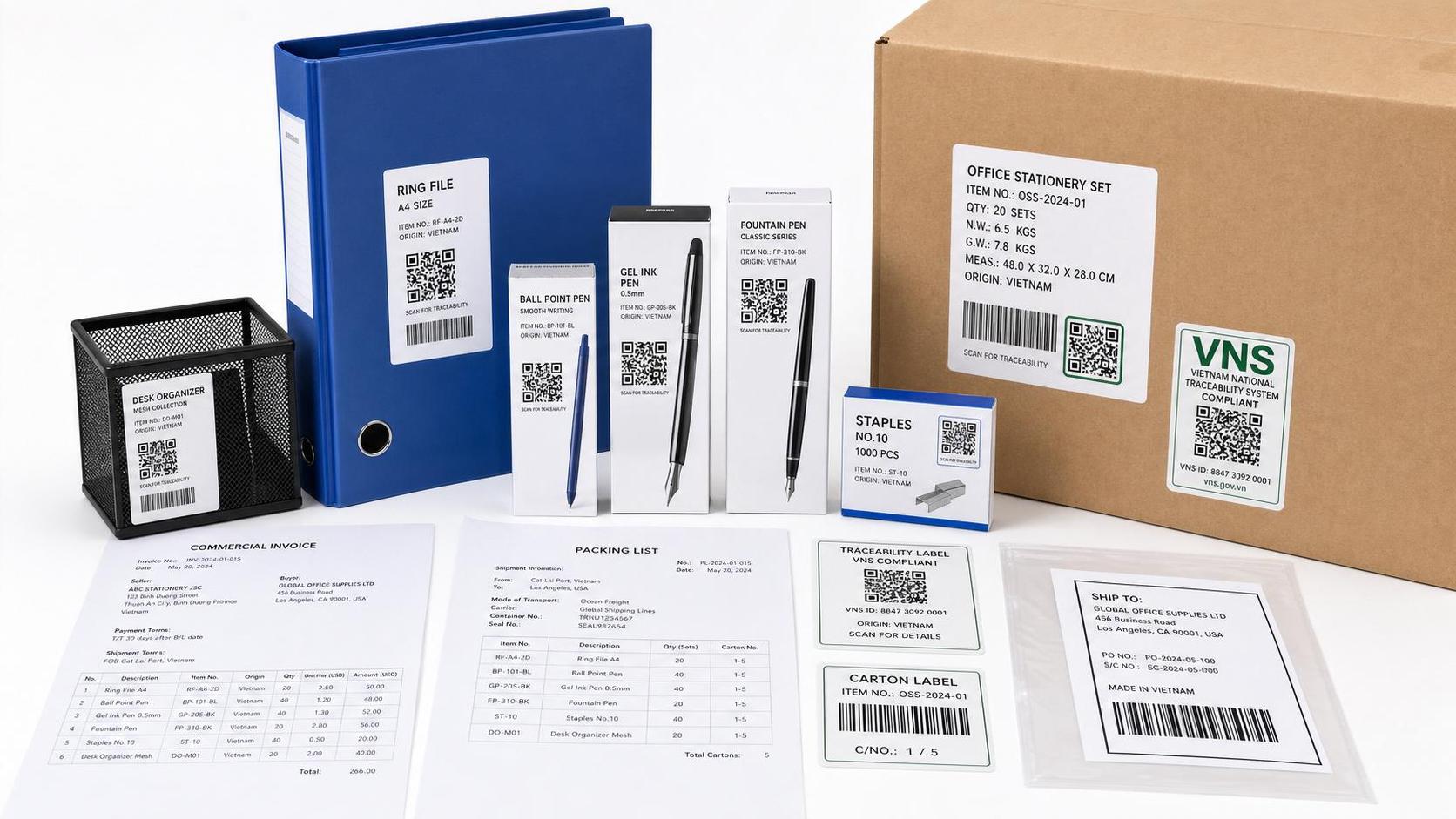 Vietnam Requires VNS QR Labels for Imported Stationery