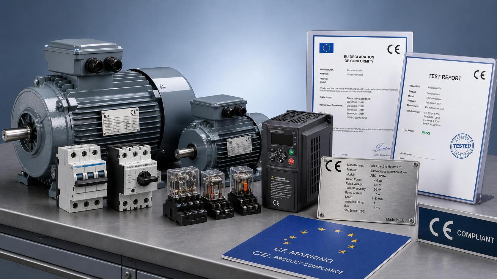 How to verify CE compliance for electromechanical components