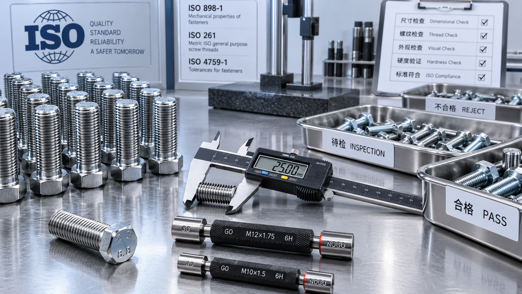 How to verify whether industrial bolts meet the ISO standard