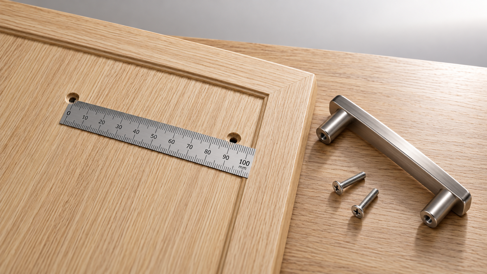 How to measure screw hole spacing for replacement cabinet handles