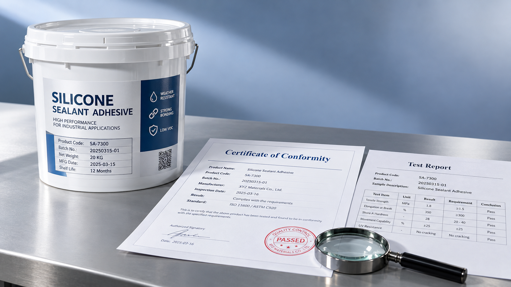 How to verify a certificate of conformity for adhesive products