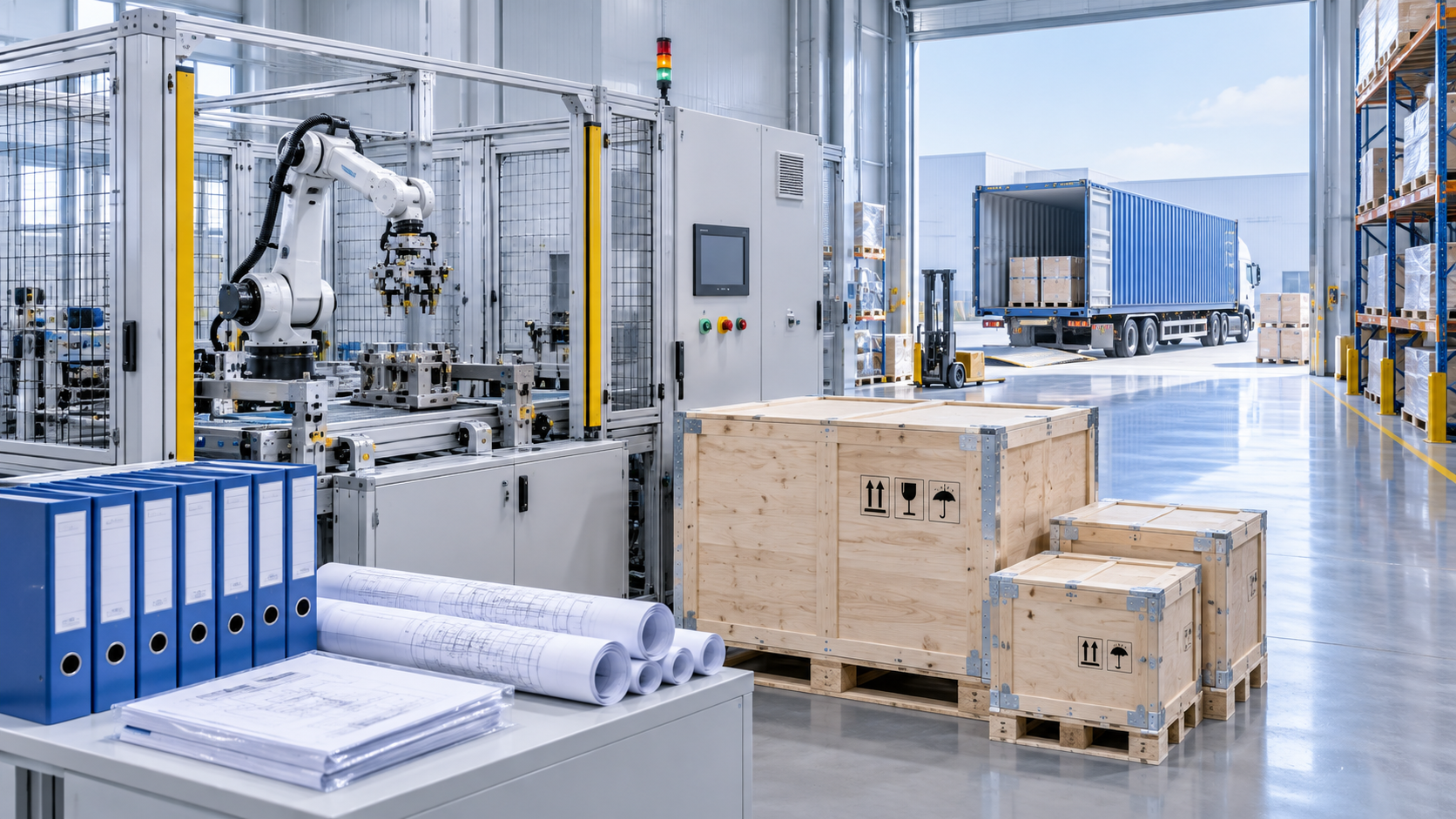 What compliance documentation is needed for automation equipment exports?