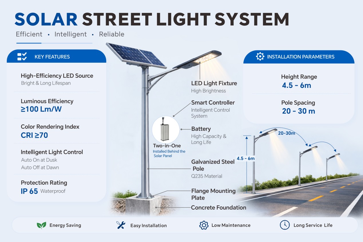 Éclairage solaire intelligent : l'avenir de l'éclairage public urbain