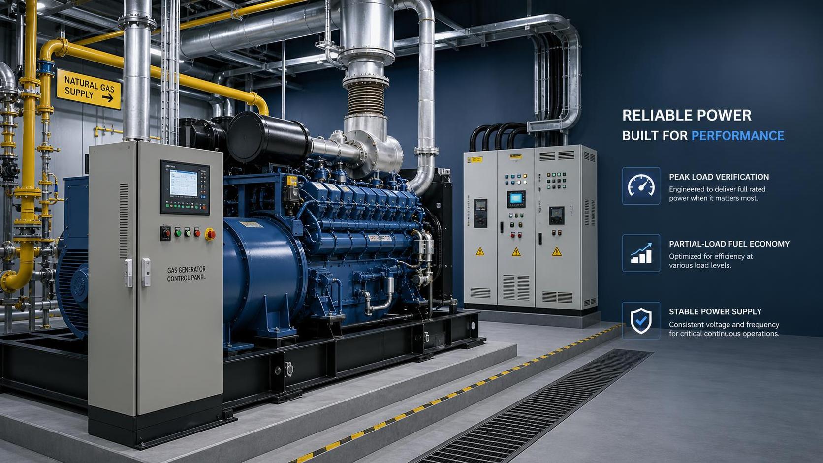 How to Size a Gas Generator Set for Peak Load and Fuel Cost