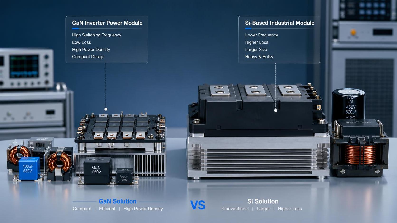 When do gallium nitride devices for inverters justify the higher upfront cost?