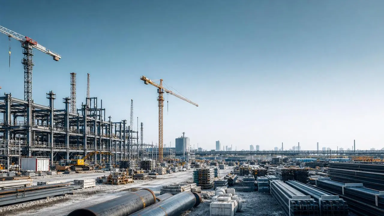 What is slowing global construction demand despite major projects?