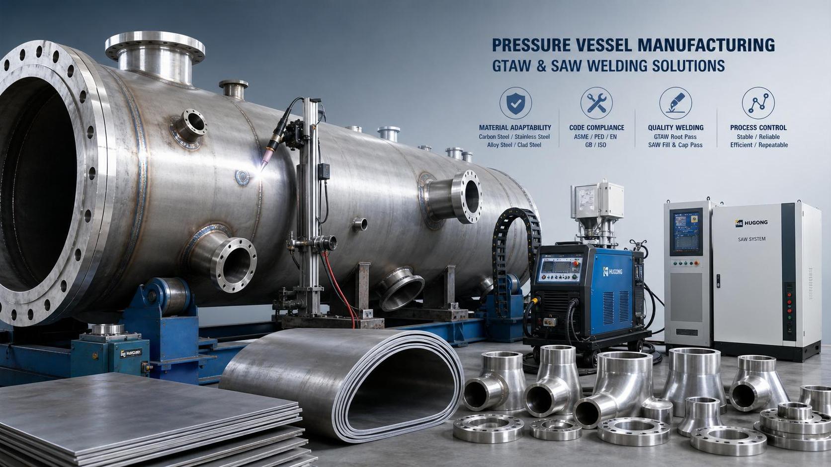 Welding Equipment Applications for Pressure Vessels: Materials, Codes, and Process Fit