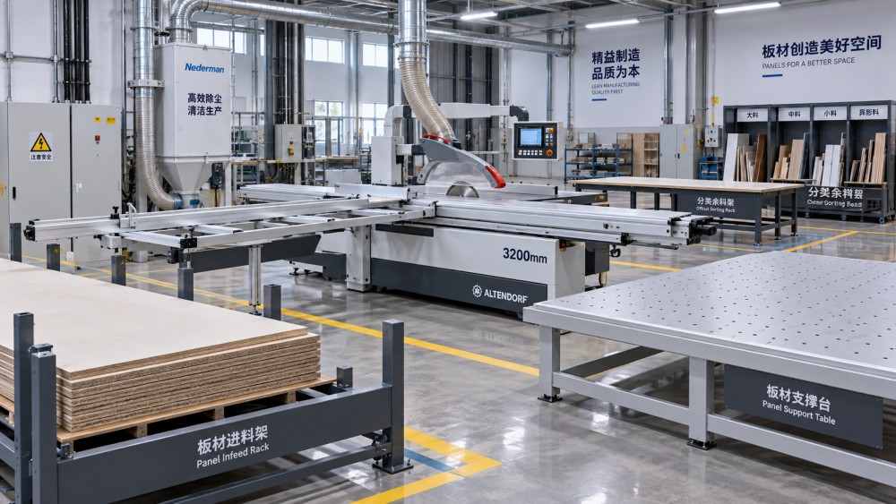 Planning Access, Material Flow, and Clearance Around a 3200mm Sliding Saw Planning Access, Material Flow, and Clearance Around a 3200mm Sliding Saw