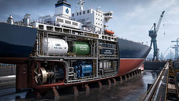Low-carbon navigation options compared by retrofit difficulty