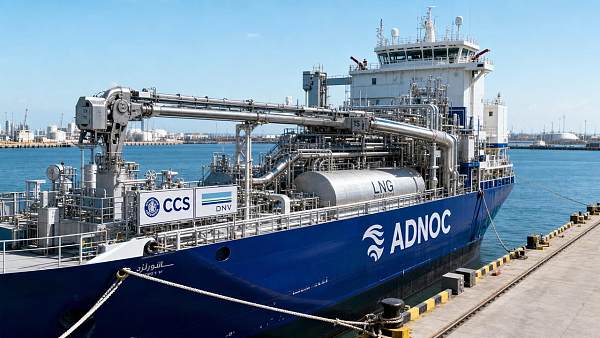 ADNOC Launches World's Largest LNG Bunkering Vessel Tender