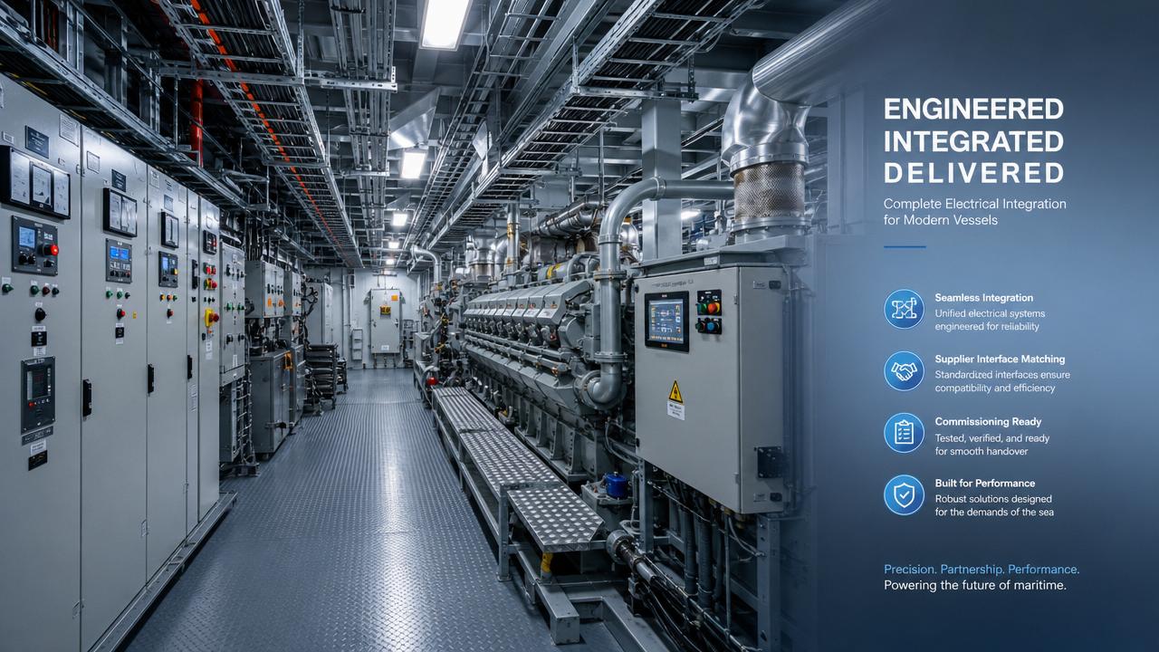What delays electrical integration most in shipbuilding?