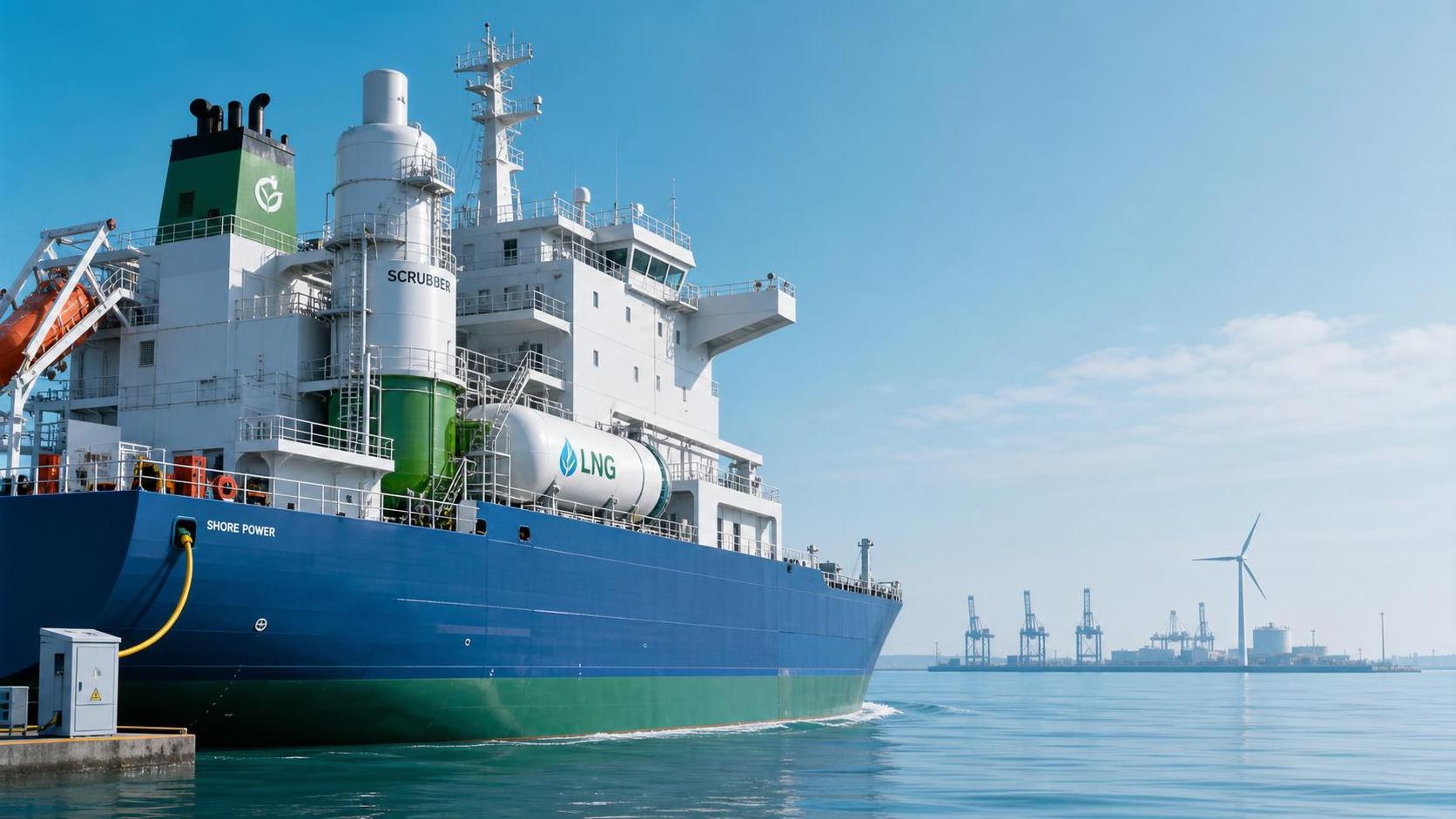 Maritime Emission Reduction Options Compared: Scrubbers, LNG, Shore Power, and Speed Optimization