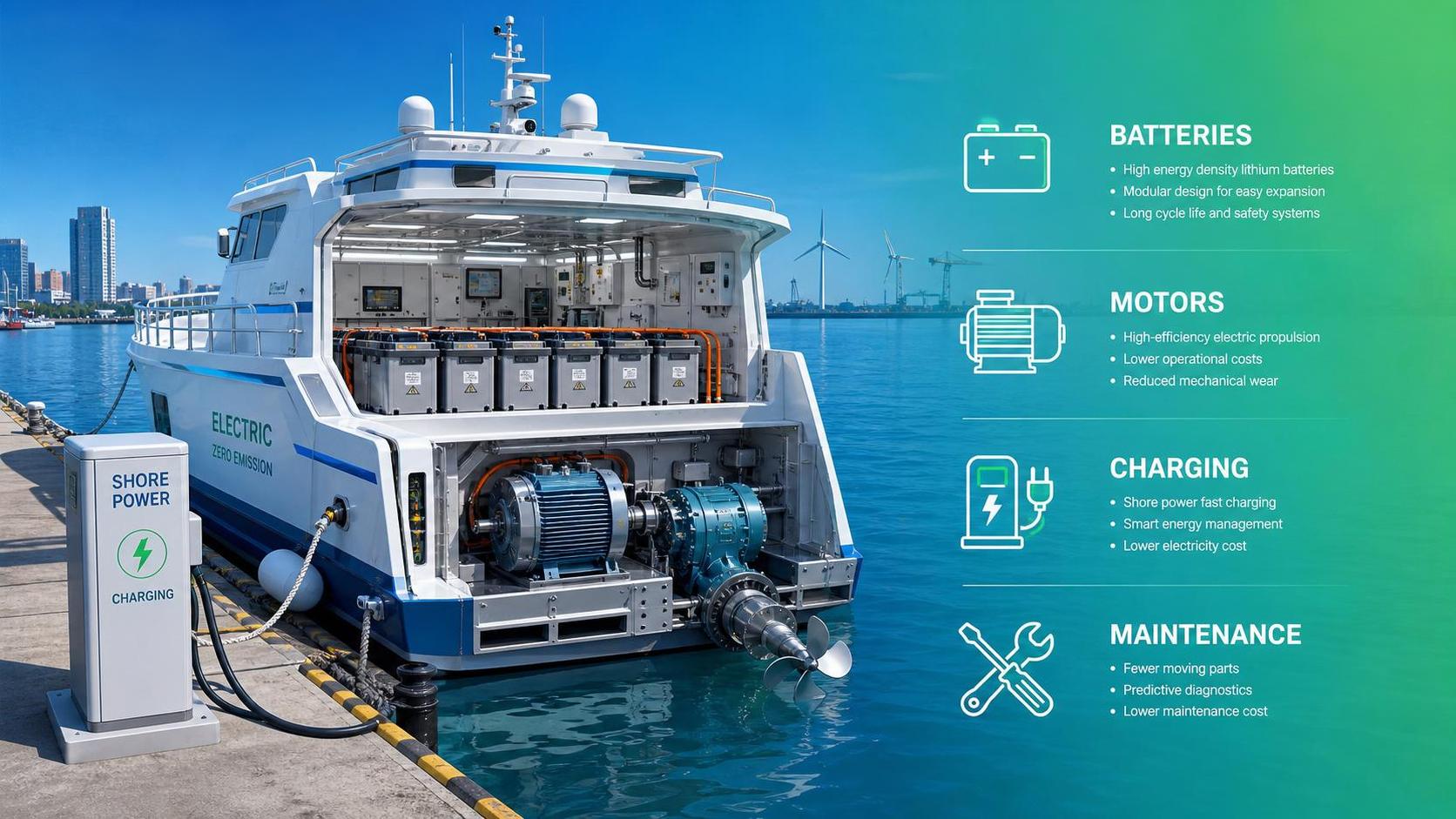 Electric Marine Propulsion Cost Breakdown: Batteries, Motors, Charging, and Maintenance