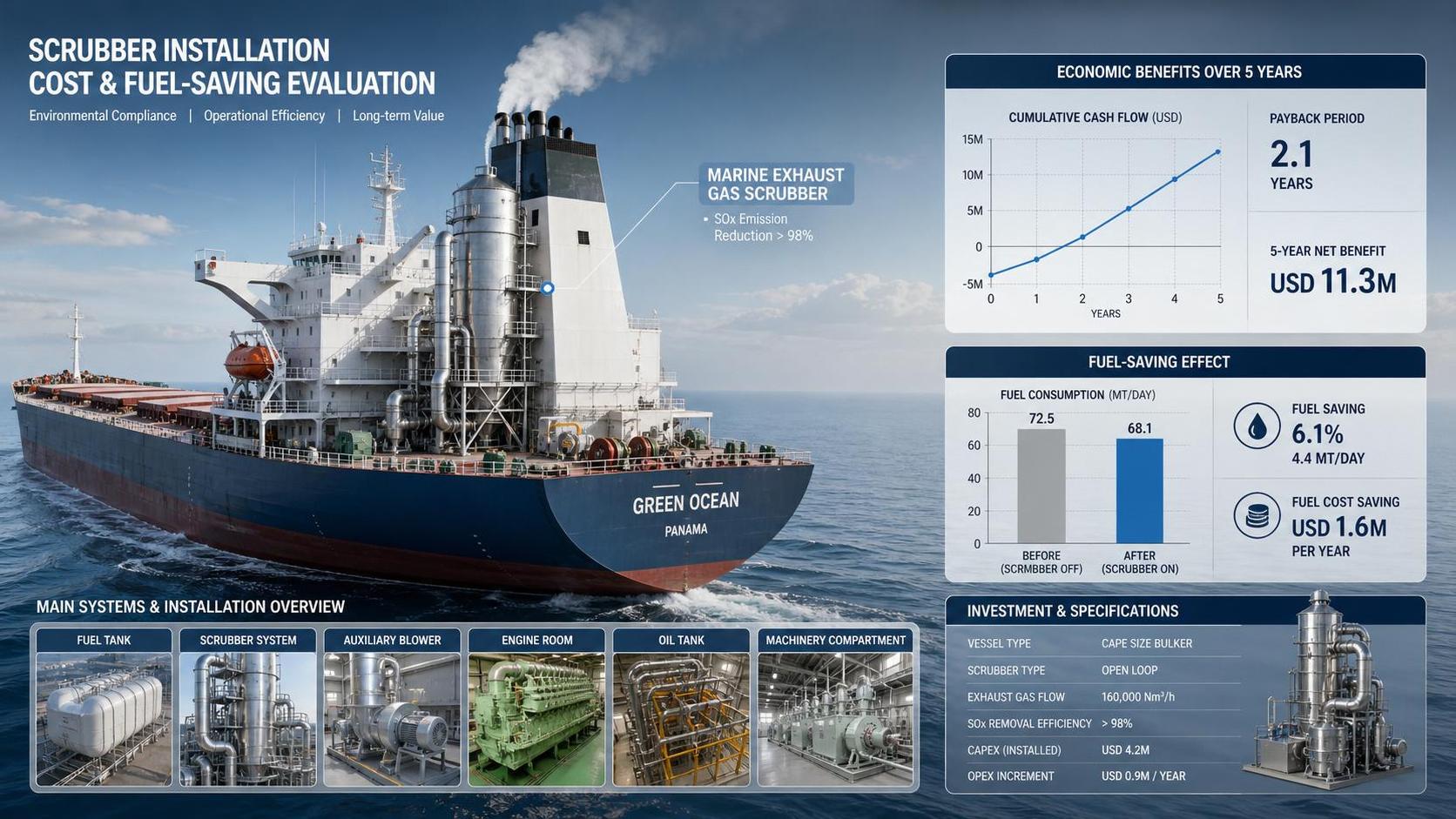 Marine Scrubber Installation Cost vs Fuel Savings: How to Evaluate Project Payback