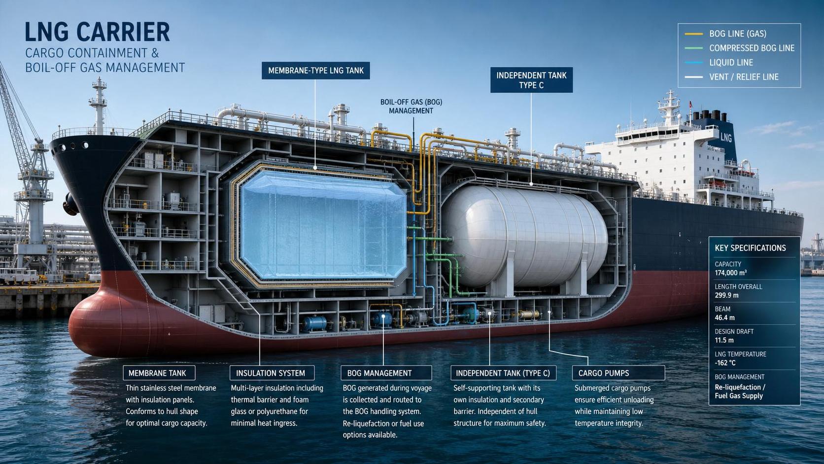 LNG Containment Systems Explained: Types, Boil-Off Control, and Key Design Standards