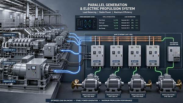 How Marine VFD Load Sharing Improves Generator Stability in Electric Propulsion Systems