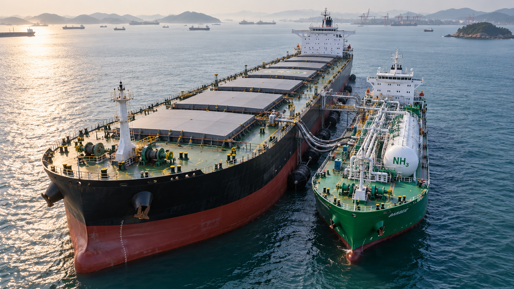 World’s First Commercial Ship-to-Ship Green Ammonia Bunkering Completed in China
