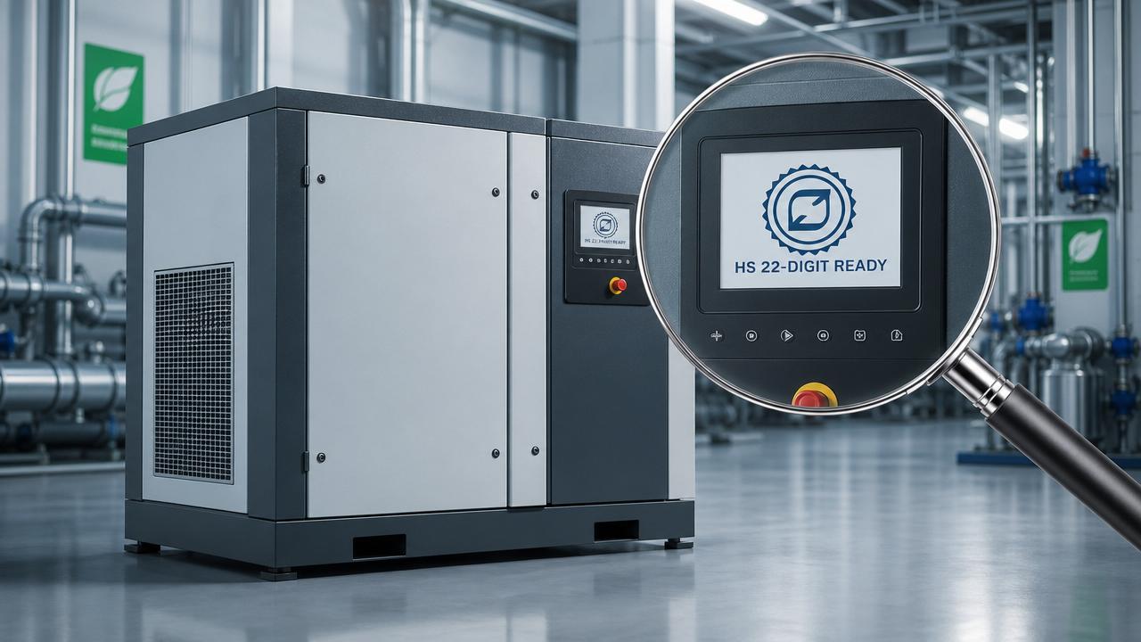 China Customs Implements HS Code 22nd Digit for Air Compressor Exports
