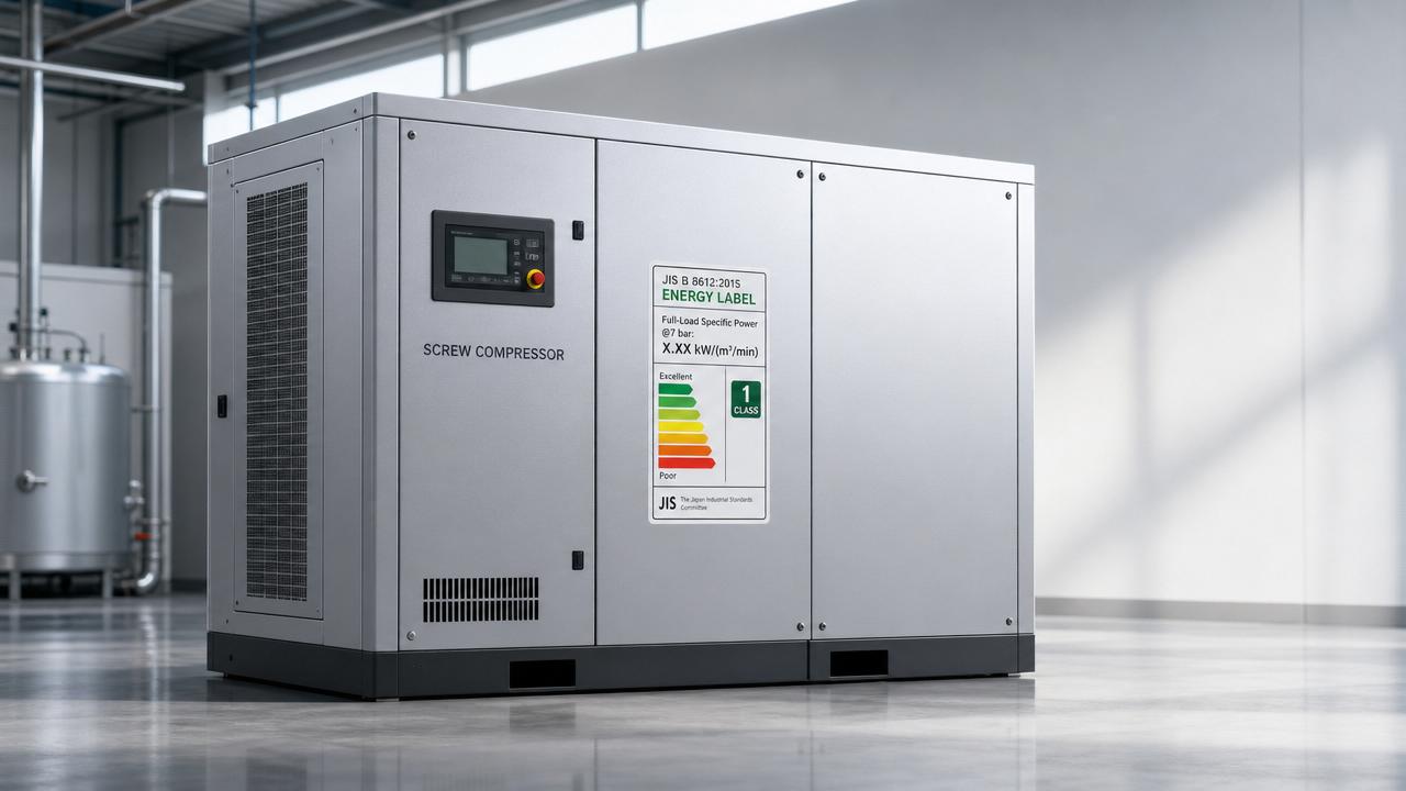 Japan Mandates 'Full-Load Specific Power @7bar' on Screw Compressor Labels