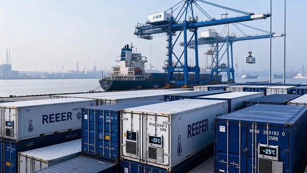 Red Sea Disruption Sends Shanghai Port Reefer Rates to $13,200/FEU