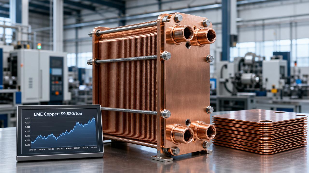 Global Copper Price Rises 9.3% Weekly; Plate Exchanger Export Pricing Adjusted