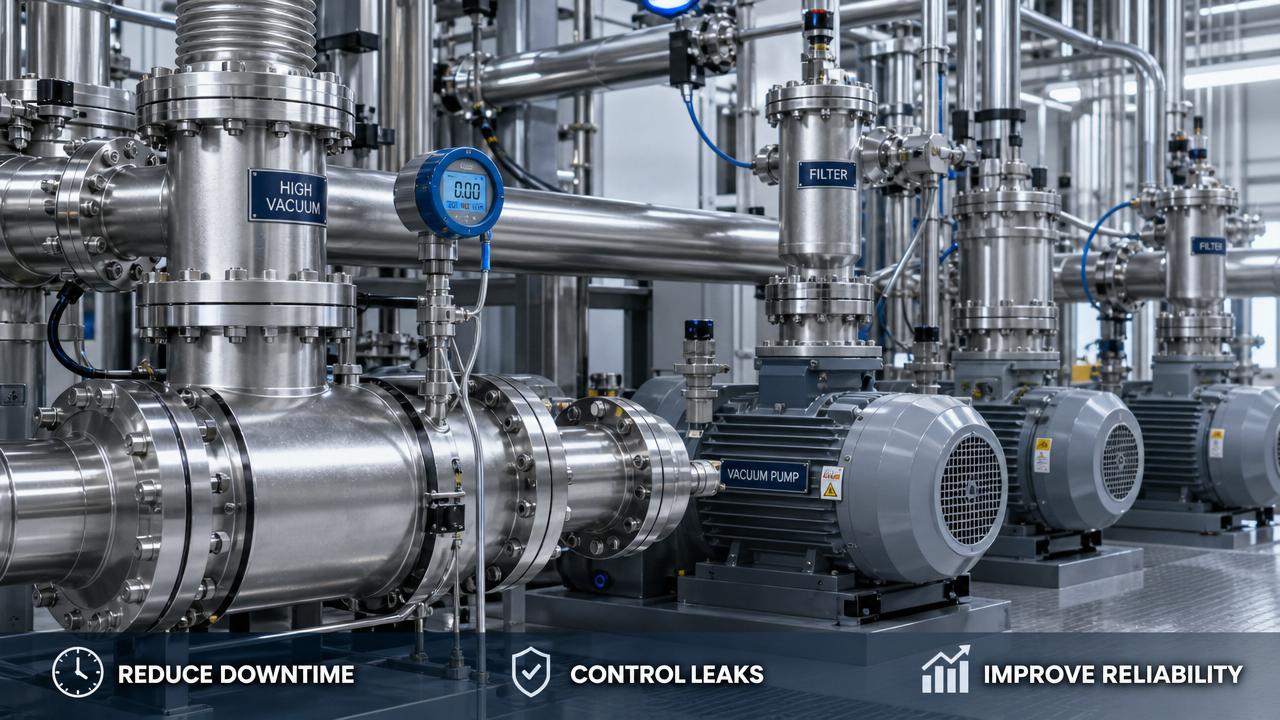 Vacuum Technology Solutions: How to Cut Downtime in High Vacuum Lines