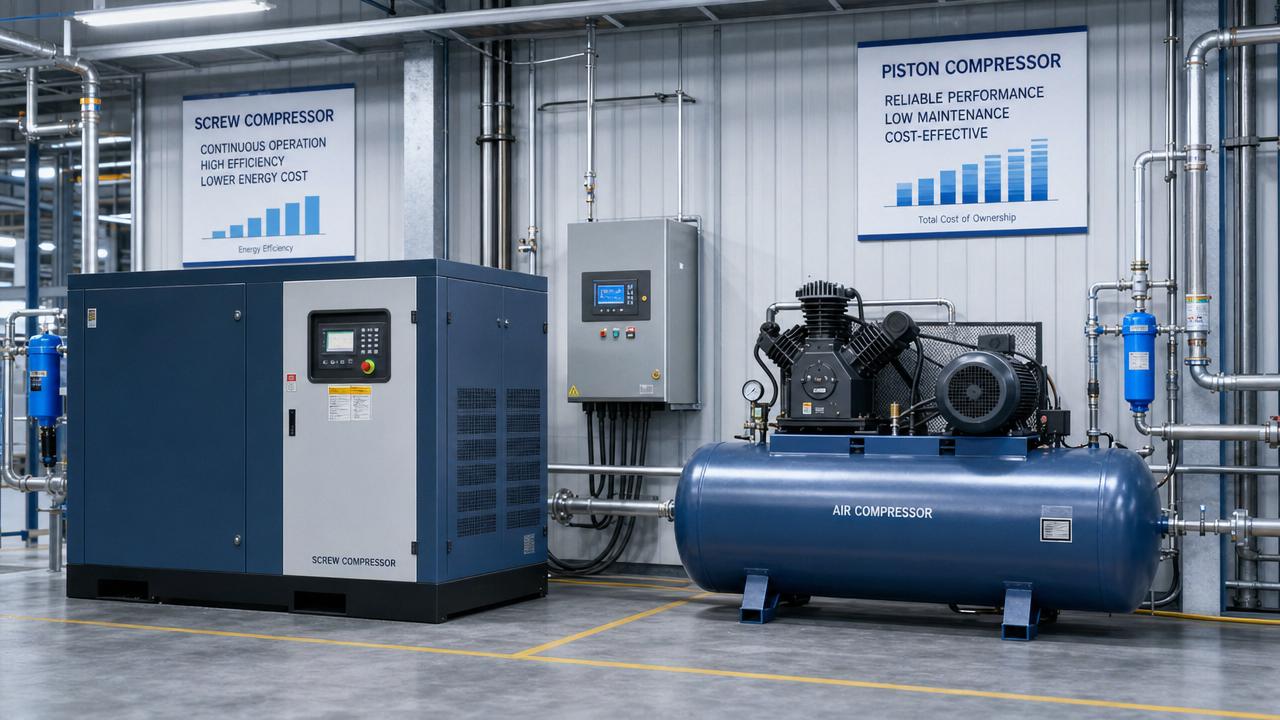 Air Compression Costs: Screw vs Piston Units in 2026