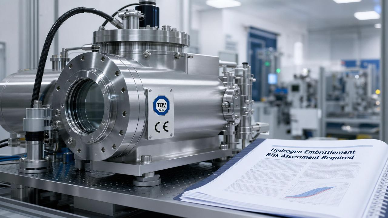 德国TÜV SÜD更新High Vacuum设备CE认证指南，新增氢脆风险评估强制项