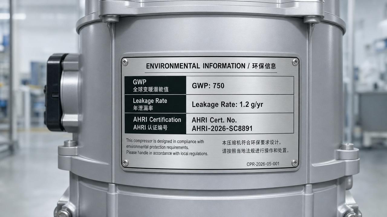 US EPA Mandates GWP and Leak Rate Labeling for Imported Scroll Compressors Starting July 2026